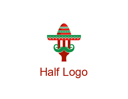 Mexican restaurant logo displaying a fork wearing a sombrero