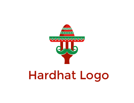 Mexican restaurant logo displaying a fork wearing a sombrero
