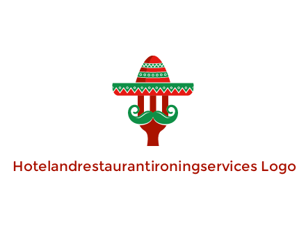 Mexican restaurant logo displaying a fork wearing a sombrero