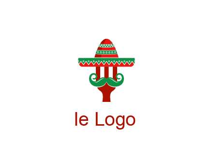 Mexican restaurant logo displaying a fork wearing a sombrero