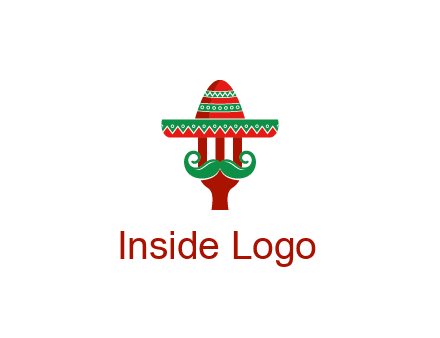 Mexican restaurant logo displaying a fork wearing a sombrero