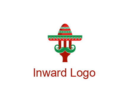 Mexican restaurant logo displaying a fork wearing a sombrero