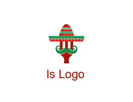 Mexican restaurant logo displaying a fork wearing a sombrero