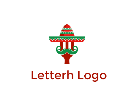 Mexican restaurant logo displaying a fork wearing a sombrero