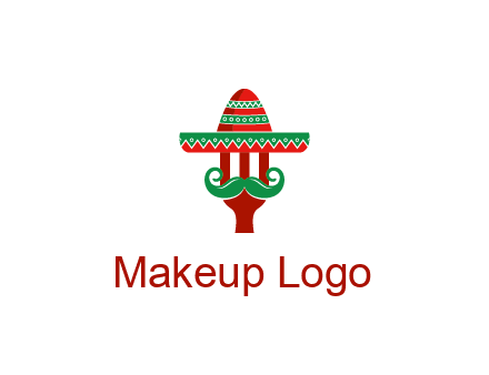 Mexican restaurant logo displaying a fork wearing a sombrero