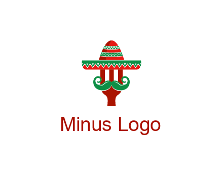 Mexican restaurant logo displaying a fork wearing a sombrero