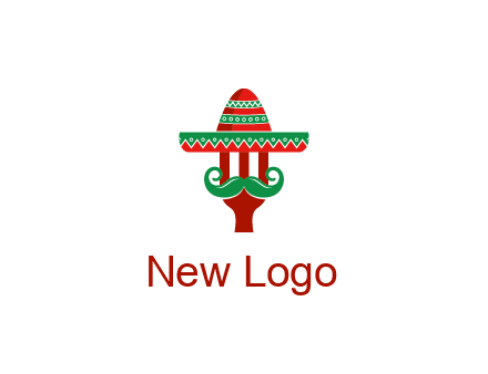Mexican restaurant logo displaying a fork wearing a sombrero