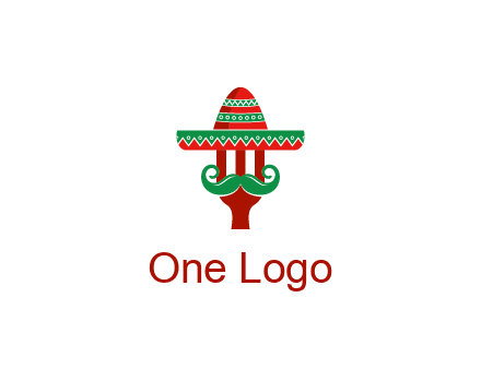 Mexican restaurant logo displaying a fork wearing a sombrero