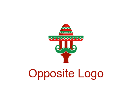Mexican restaurant logo displaying a fork wearing a sombrero