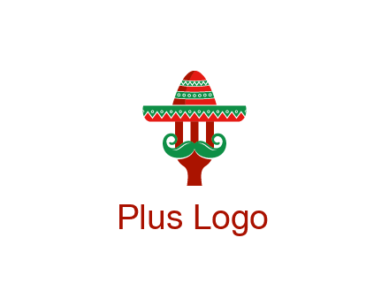 Mexican restaurant logo displaying a fork wearing a sombrero