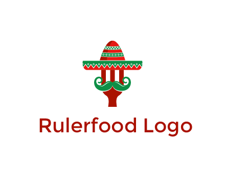 Mexican restaurant logo displaying a fork wearing a sombrero