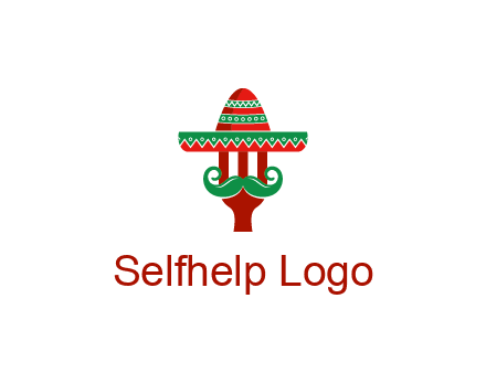 Mexican restaurant logo displaying a fork wearing a sombrero