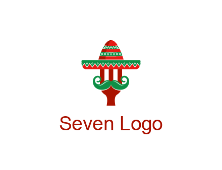 Mexican restaurant logo displaying a fork wearing a sombrero