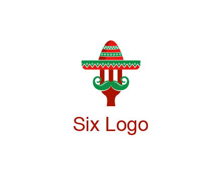 Mexican restaurant logo displaying a fork wearing a sombrero