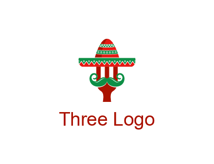 Mexican restaurant logo displaying a fork wearing a sombrero
