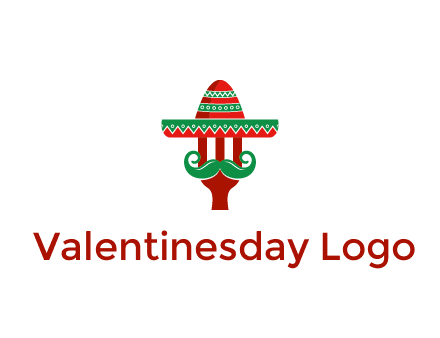 Mexican restaurant logo displaying a fork wearing a sombrero