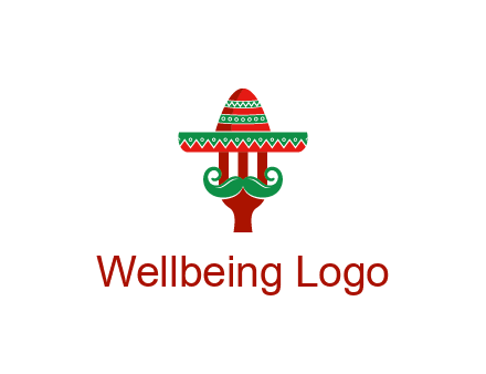 Mexican restaurant logo displaying a fork wearing a sombrero