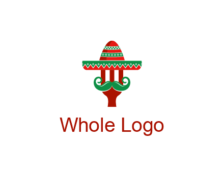 Mexican restaurant logo displaying a fork wearing a sombrero