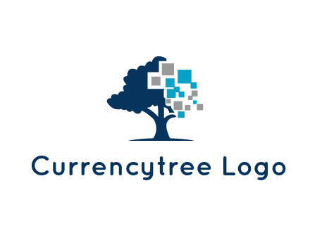 pixels and tree logo
