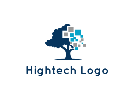 pixels and tree logo