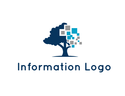 pixels and tree logo