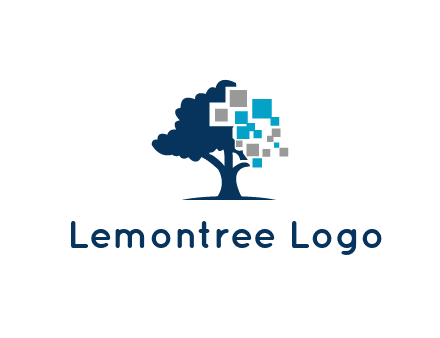 pixels and tree logo