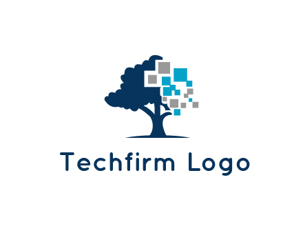 pixels and tree logo