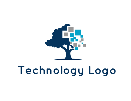 pixels and tree logo