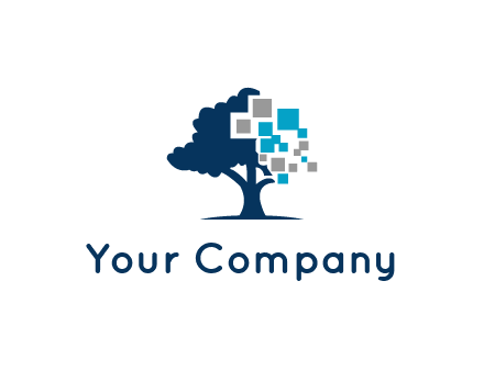 pixels and tree logo