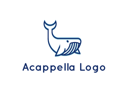 whale icon for aquarium logo