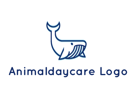whale icon for aquarium logo