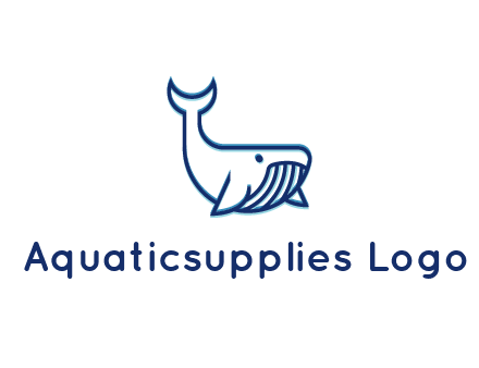 whale icon for aquarium logo