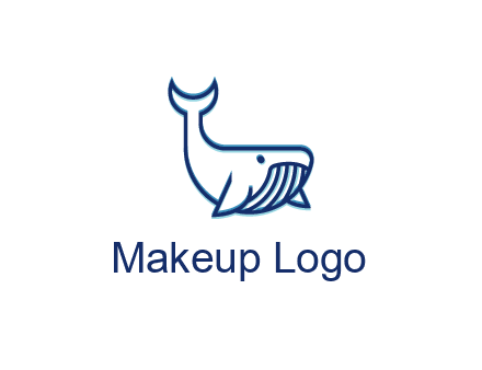 whale icon for aquarium logo