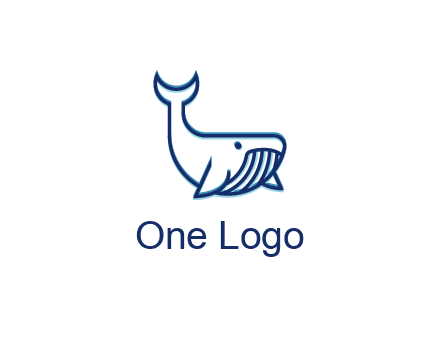 whale icon for aquarium logo
