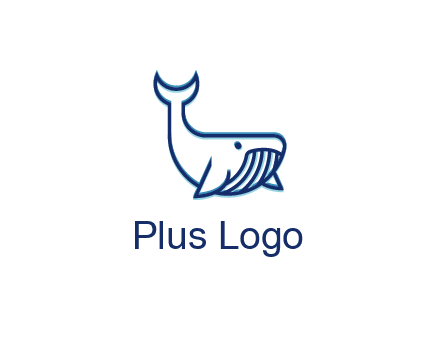 whale icon for aquarium logo