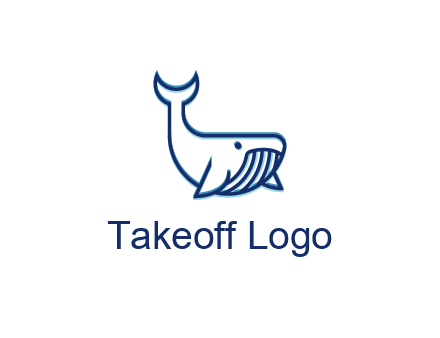 whale icon for aquarium logo