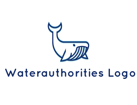 whale icon for aquarium logo