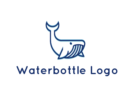 whale icon for aquarium logo