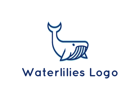 whale icon for aquarium logo