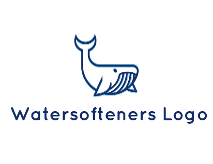 whale icon for aquarium logo