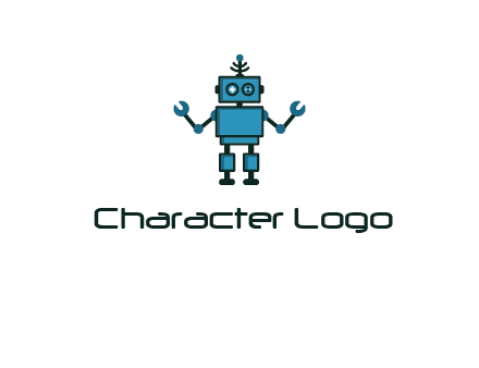 artificial intelligence or technology logo showcasing a robot