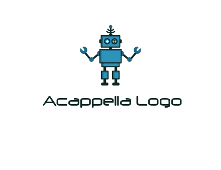 artificial intelligence or technology logo showcasing a robot