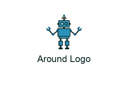 artificial intelligence or technology logo showcasing a robot