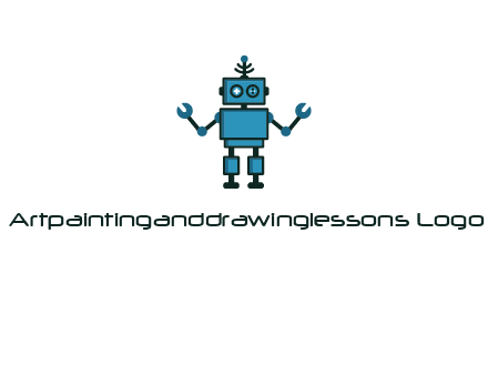 artificial intelligence or technology logo showcasing a robot