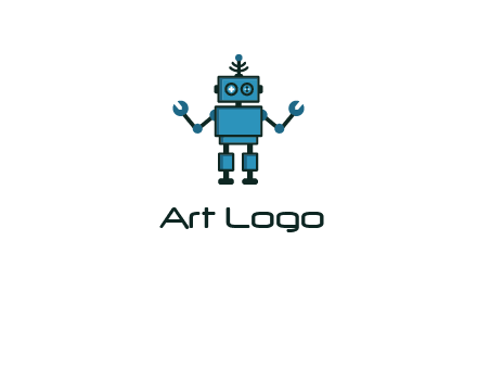 artificial intelligence or technology logo showcasing a robot
