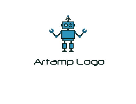 artificial intelligence or technology logo showcasing a robot