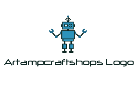 artificial intelligence or technology logo showcasing a robot