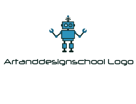 artificial intelligence or technology logo showcasing a robot