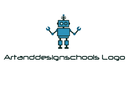 artificial intelligence or technology logo showcasing a robot