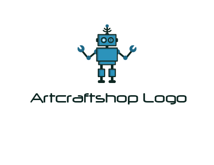 artificial intelligence or technology logo showcasing a robot